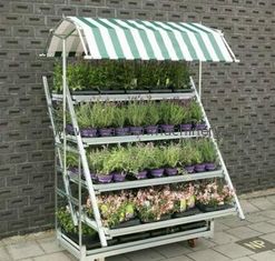 W555mm Ogrodnicze wózki duńskie, 4-słupkowy stojak na rośliny