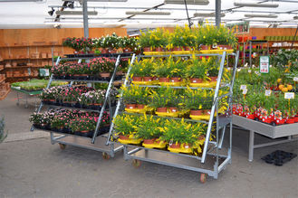 500 kg Duński wózek na kwiaty 3 półki Zewnętrzny wózek na rośliny z kołami