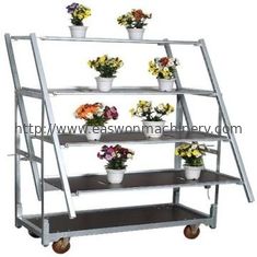 500 kg Duński wózek na kwiaty 3 półki Zewnętrzny wózek na rośliny z kołami