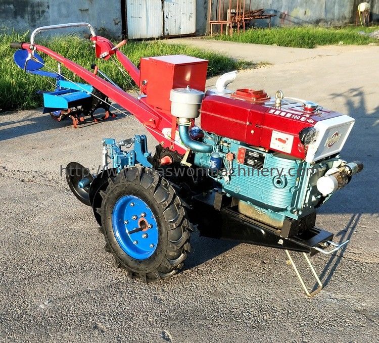 Rozrusznik elektryczny Mini 750mm 10hp 2-kołowy ciągnik chodzący Silnik wysokoprężny do rolnictwa